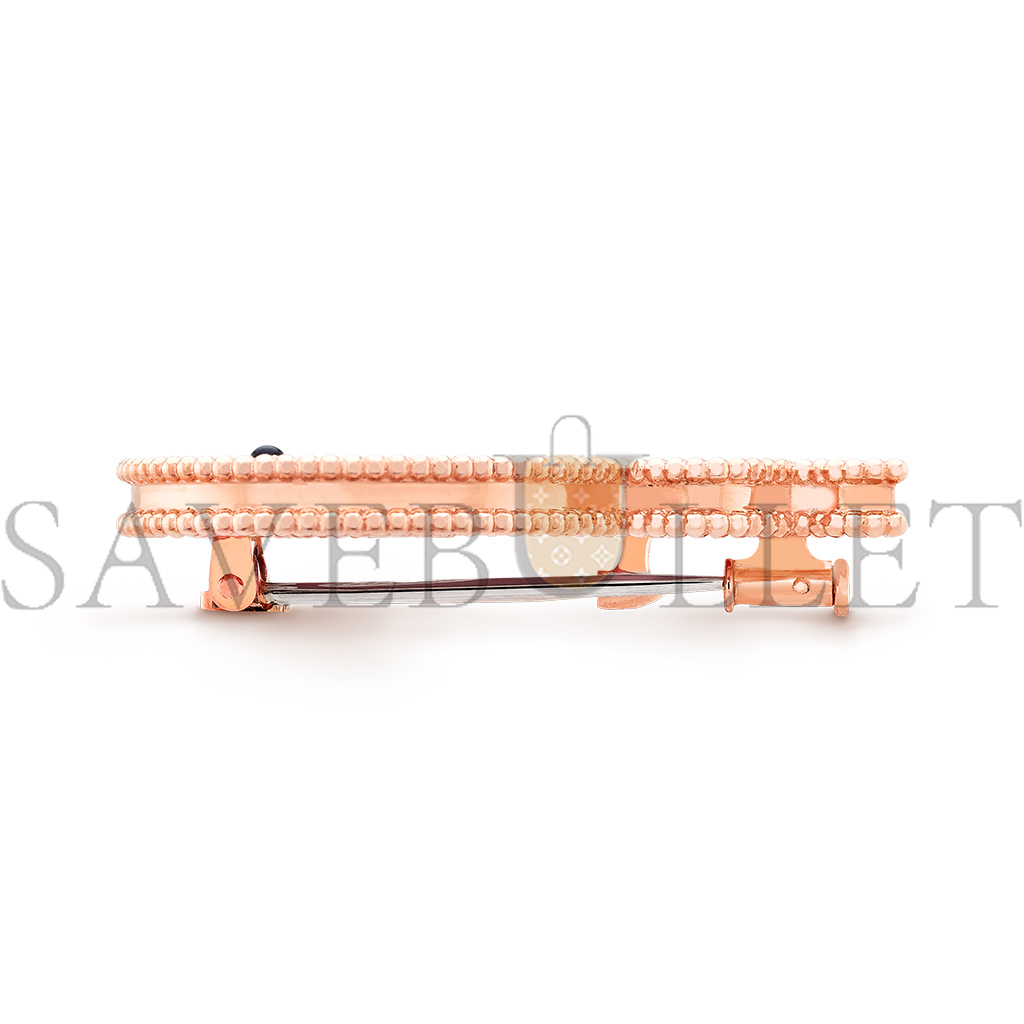 V*n Cl**f arpels lucky animals horse clip - rose gold, carnelian, onyx vcarp5lj00